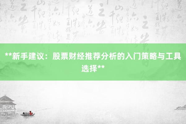 **新手建议：股票财经推荐分析的入门策略与工具选择**