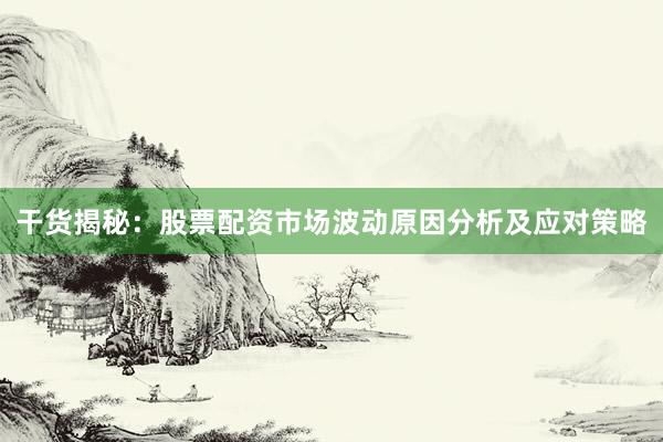 干货揭秘：股票配资市场波动原因分析及应对策略