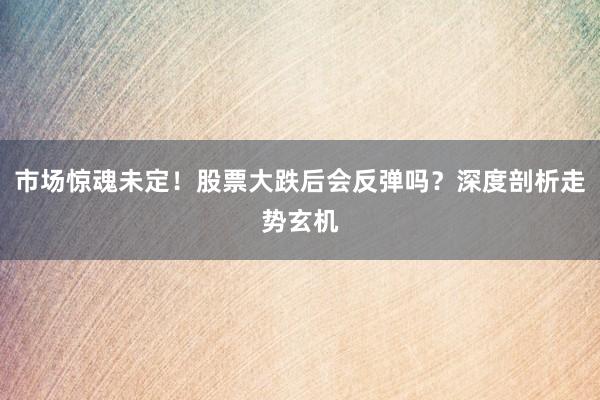 市场惊魂未定！股票大跌后会反弹吗？深度剖析走势玄机
